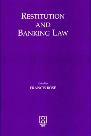 Bild des Verkufers fr Restitution and Banking Law zum Verkauf von WeBuyBooks