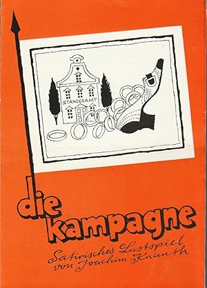 Imagen del vendedor de Programmheft Joachim Knauth DIE KAMPAGNE Spielzeit 1977 / 78 Heft 10 a la venta por Programmhefte24 Schauspiel und Musiktheater der letzten 150 Jahre