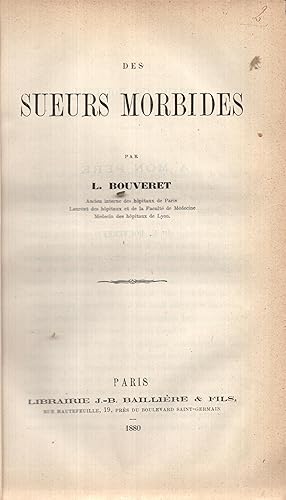 Seller image for Des sueurs morbides / par L. Bouveret,. for sale by PRISCA