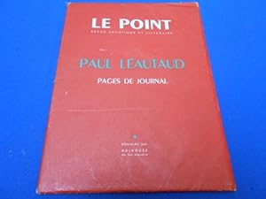 REVUE Artistique et Littéraire. LE POINT. PAUL LEAUTAUD. Pages de journal. XLIV. Av. 1953