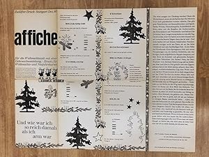 Seller image for Affiche. Zwlfter Druck Stuttgart im Dez. '60. Fr die mit einer Gebrauchsanleitung. -Weihnachts- und Neujahrskarten. Und wie ich so reich damals als ich arm war for sale by Carmen Alonso Libros