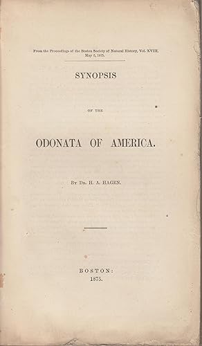 Seller image for Synopsis of the Odonata of America. OFFPRINT for sale by PRISCA