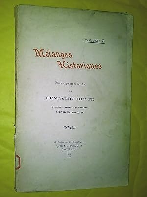 Seller image for Mlanges historiques. tudes parses et indites. Volume 2 for sale by Claudine Bouvier