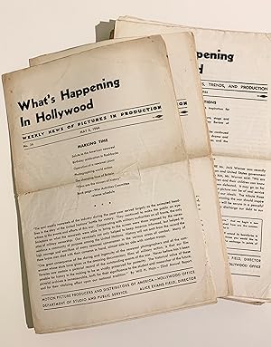 Seller image for What's Happening in Hollywood: Weekly News of Pictures in Production. 66 Issues. for sale by Peter Scott