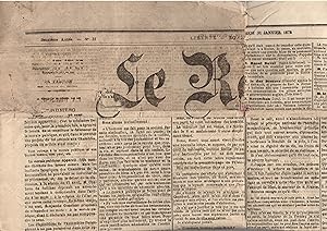 Seller image for Le Radical - Journal fond par Jules MOTTU et principalement rdig par Sigismond Lacroix 31 janvier 1872 for sale by PRISCA