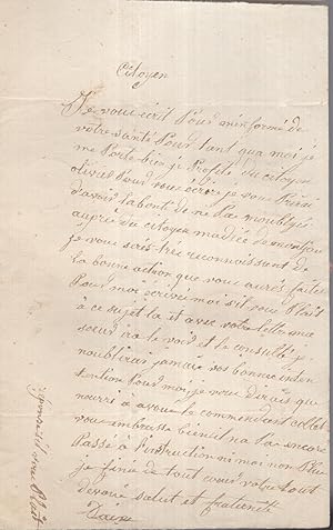 Imagen del vendedor de Lettre manuscrite d'une dtenue politique a la venta por PRISCA