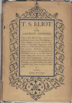 FOR LANCELOT ANDREWES ESSAYS ON STYLE AND ORDER