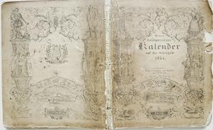 Imagen del vendedor de Leitmeritzer Allgemeiner Schreib-, Haus- Wirthschafts-Kalender auf das Schalt-Jahr 1844. Fr Seelsorger, Beamte, Land- und Hauswirthe, Kauf- und Gewerbsleute, Kapitalisten und Geschftsmnner berhaupt. In Betreff des astronomischen Theiles begonnen von Prof. David, fortgesetzt durch Adam Bittner. 27. Jahrgang. a la venta por Antiquariat Werner Steinbei