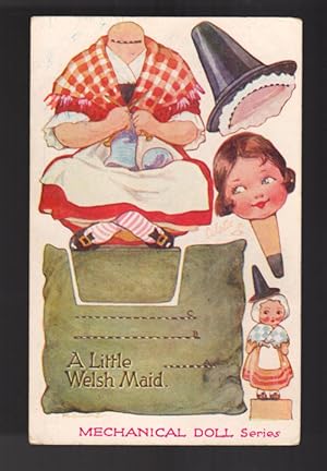 A Little Welsh Maid - Mechanical Doll Series Postcard