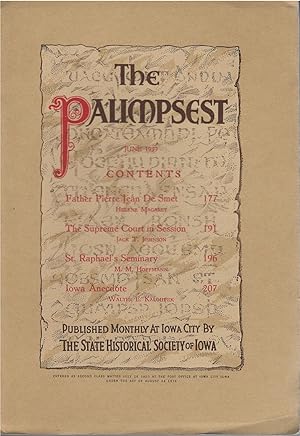 Imagen del vendedor de The Palimpsest - Volume 20 Number 6 - June 1939 a la venta por The Haunted Bookshop, LLC