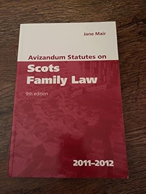 Seller image for Avizandum Statutes on Scots Family Law 2011-2012 for sale by WeBuyBooks