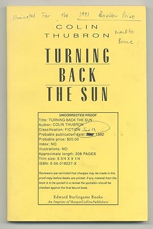 Seller image for Turning Back the Sun for sale by Between the Covers-Rare Books, Inc. ABAA