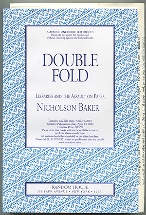 Seller image for Double Fold: Libraries and the Assault on Paper for sale by Between the Covers-Rare Books, Inc. ABAA