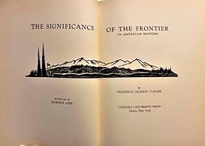 Imagen del vendedor de The significance of the frontier in American history a la venta por Alplaus Books