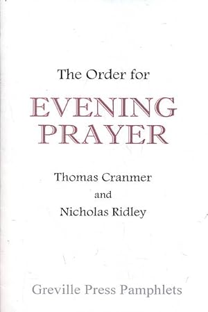 Seller image for The Order for Evening Prayer for sale by Barter Books Ltd