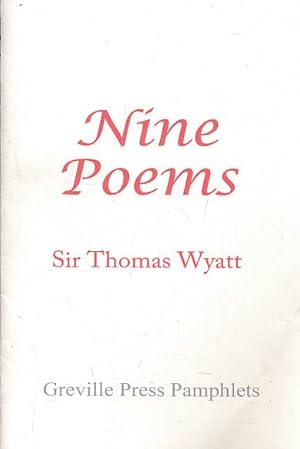 Seller image for Nine Poems. Signed copy for sale by Barter Books Ltd