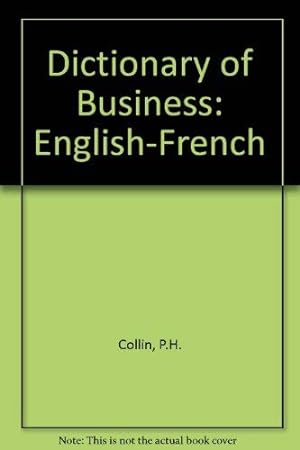 Bild des Verkufers fr English-French (Dictionary of Business) zum Verkauf von WeBuyBooks
