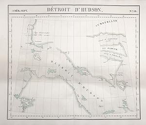 "Amer. Sep. / Detroit d'Hudson / N° 18" - Canada Hudson Strait Cumberland Button Island North Ame...
