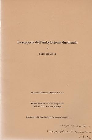 Seller image for La scoperta dell'ankylostoma duodenale / for sale by PRISCA