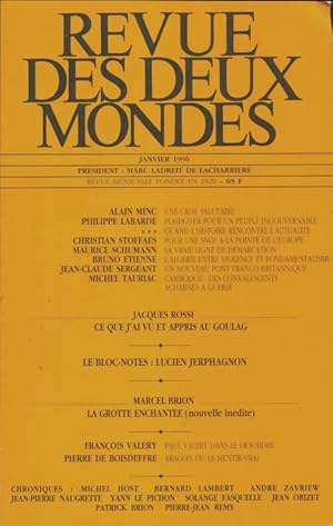 Image du vendeur pour Revue des deux mondes janvier 1996 - Collectif mis en vente par Book Hmisphres