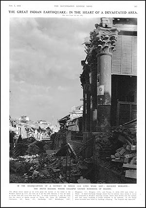 Seller image for 1934 INDIA MONGHYR Earthquake South Bazaar Collapse (61) for sale by Antique Paper Company