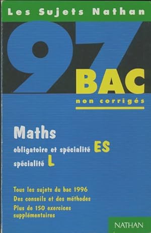 Seller image for Maths terminales es/l : Enseignement obligatoire de sp?cialit? et optionnel - Nathan Technique for sale by Book Hmisphres