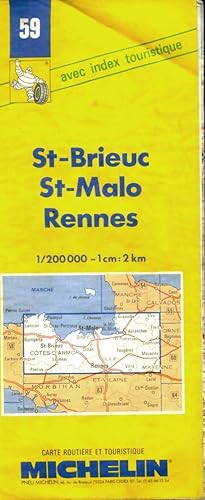 Carte routi?re : St-brieuc - st-malo - rennes 59 1/200000 - Carte Michelin