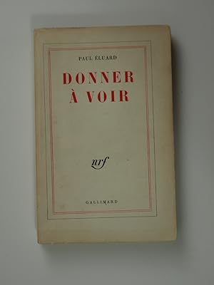 Image du vendeur pour Donner  voir mis en vente par Librairie Aubry