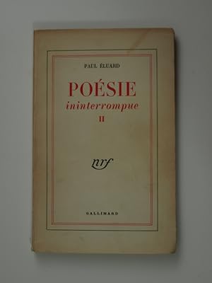 Bild des Verkufers fr Posie ininterrompue II. zum Verkauf von Librairie Aubry