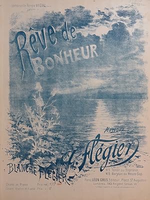 Seller image for FLGIER A. Rve de Bonheur Chant Piano ca1893 for sale by partitions-anciennes