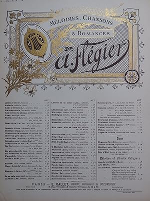 Seller image for FLGIER A. Mon coeur s'en va vers toi Chant Piano ca1895 for sale by partitions-anciennes