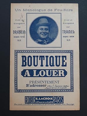 Seller image for Boutique  Louer Monologue Comique Dranem for sale by partitions-anciennes