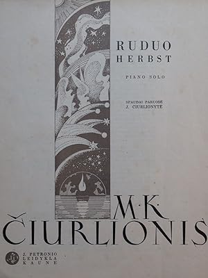 CIURLIONIS M. K. Ruduo Herbst Piano 1944