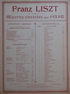 Imagen del vendedor de LISZT Franz Marguerite de Franz Schubert Piano a la venta por partitions-anciennes