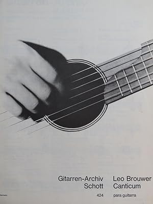 Imagen del vendedor de BROUWER Lo Canticum Guitare 1972 a la venta por partitions-anciennes