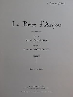 Image du vendeur pour MOUCHET Gustave La Brise d'Anjou Chant Piano mis en vente par partitions-anciennes