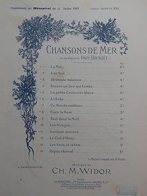 Seller image for WIDOR Ch. M. A L'Aube Chant Piano 1902 for sale by partitions-anciennes