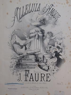 Seller image for FAURE J. Alleluia d'Amour Chant Piano ca1880 for sale by partitions-anciennes