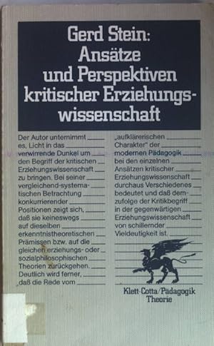 Bild des Verkufers fr Anstze und Perspektiven kritischer Erziehungswissenschaft. zum Verkauf von books4less (Versandantiquariat Petra Gros GmbH & Co. KG)