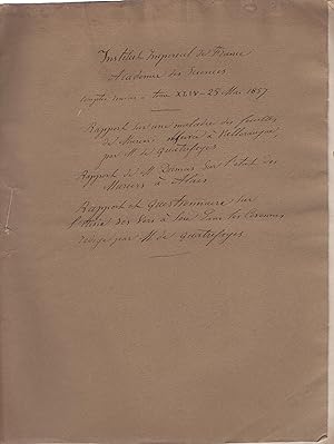 Image du vendeur pour Compte rendus tome XLIV 25 mars 1857 mis en vente par PRISCA