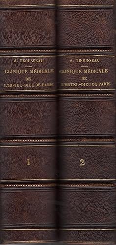 Bild des Verkufers fr Clinique mdicale de l'Hotel-Dieu de Paris. 2 tomes. zum Verkauf von PRISCA