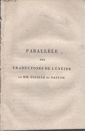 Seller image for Parallle des Traductions de l'nide de MM. Delille et Gaston. for sale by PRISCA