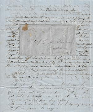 Circa 1851-1857 - Letter sent via the Augusta & Atlanta Rail Road (later the Georgia Rail Road an...