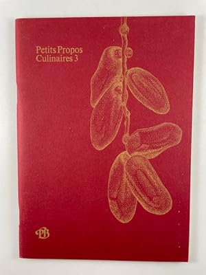 Seller image for Petits Propos Culinaires 3: Essays and notes to do with food cookery and cookery books for sale by BookEnds Bookstore & Curiosities