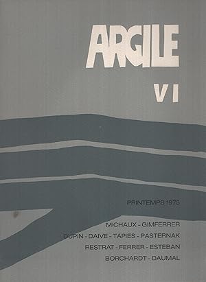 Seller image for Argile, n VI, printemps 1975 for sale by PRISCA