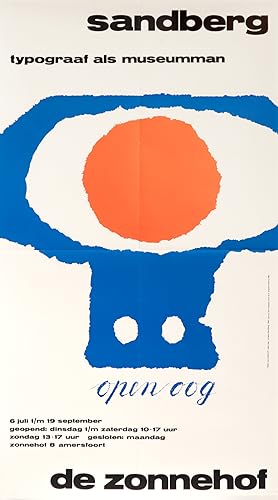 1982 Dutch Exhibition Poster - Willem Sandberg "Typographer as Museum Man"