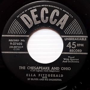 Imagen del vendedor de The Chesapeake And Ohio / Because Of Rain [7" 45 rpm Single] a la venta por Kayleighbug Books, IOBA