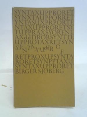 Imagen del vendedor de Syntaxupproret a la venta por World of Rare Books