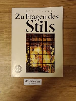 Image du vendeur pour Zu Fragen des Stils. Hrsg. von Ernst Ullmann / Seemann-Beitrge zur Kunstwissenschaft. mis en vente par Druckwaren Antiquariat