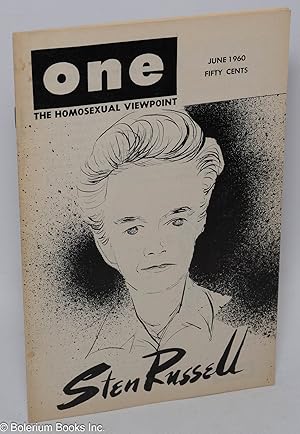 Imagen del vendedor de ONE Magazine: the homosexual viewpoint; vol. 8, #6, June 1960: Sten Russell a la venta por Bolerium Books Inc.